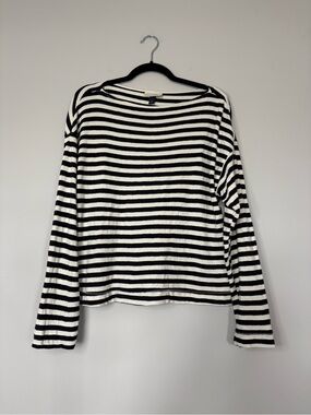 Universal Thread Navy Blue Striped Long Sleeve Shirt Size M Everyday Wear